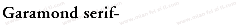 Garamond serif字体转换
